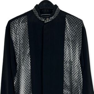 Vintage‎ Pronti Collection By Phita Men's Small Poly Rayon Bedazzled Sparkle